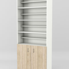 Стеллаж для чая и кофе №3, Белый + Дуб Сонома