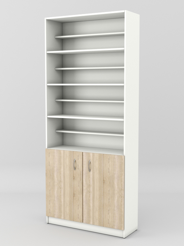 Стеллаж для чая и кофе №3, Белый + Дуб Сонома