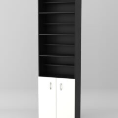 Стеллаж для чая и кофе №4, Черный+Белый