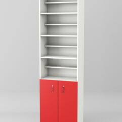 Стеллаж для чая и кофе №4, Белый + красный