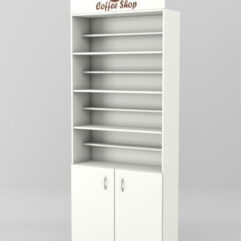 Стеллаж для чая и кофе №3 с фризом, Белый