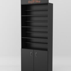 Стеллаж для чая и кофе №3 с фризом, Черный