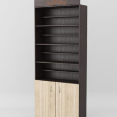 Стеллаж для чая и кофе №3 с фризом, Дуб Венге+Сонома