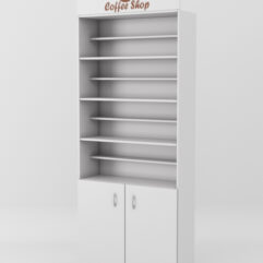 Стеллаж для чая и кофе №3 с фризом, Серый