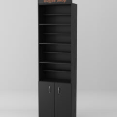 Стеллаж для чая и кофе №4 с фризом, Черный