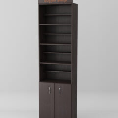 Стеллаж для чая и кофе №4 с фризом, Дуб Венге