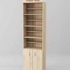 Стеллаж для чая и кофе №4 с фризом, Дуб Сонома