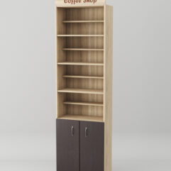 Стеллаж для чая и кофе №4 с фризом, Дуб Сонома + Дуб Венге