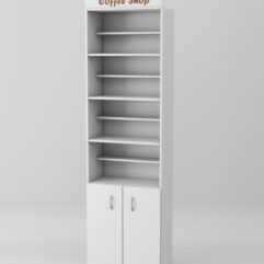 Стеллаж для чая и кофе №4 с фризом, Серый