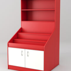 Стеллаж для чая и кофе №5, Красный + Белый