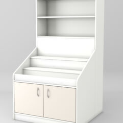 Стеллаж для чая и кофе №5, Белый + Крем Вайс