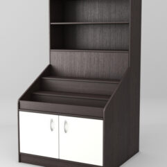 Стеллаж для чая и кофе №5, Дуб Венге + Белый