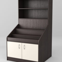 Стеллаж для чая и кофе №5, Черный + Крем Вайс