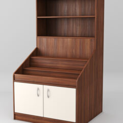 Стеллаж для чая и кофе №5, Орех + Крем Вайс