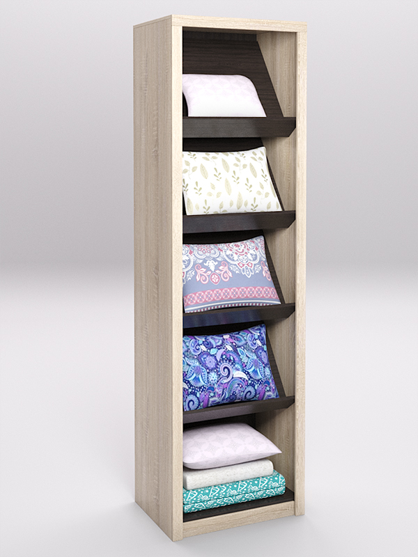 Стеллаж для постельного белья №9, Дуб Сонома