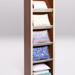 Стеллаж для постельного белья №9, Дуб Сонома и Орех