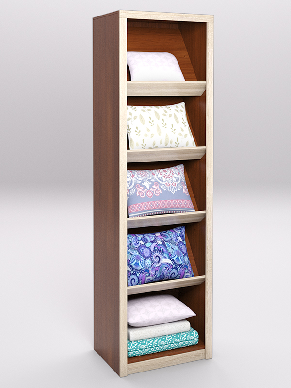 Стеллаж для постельного белья №9, Дуб Сонома и Орех