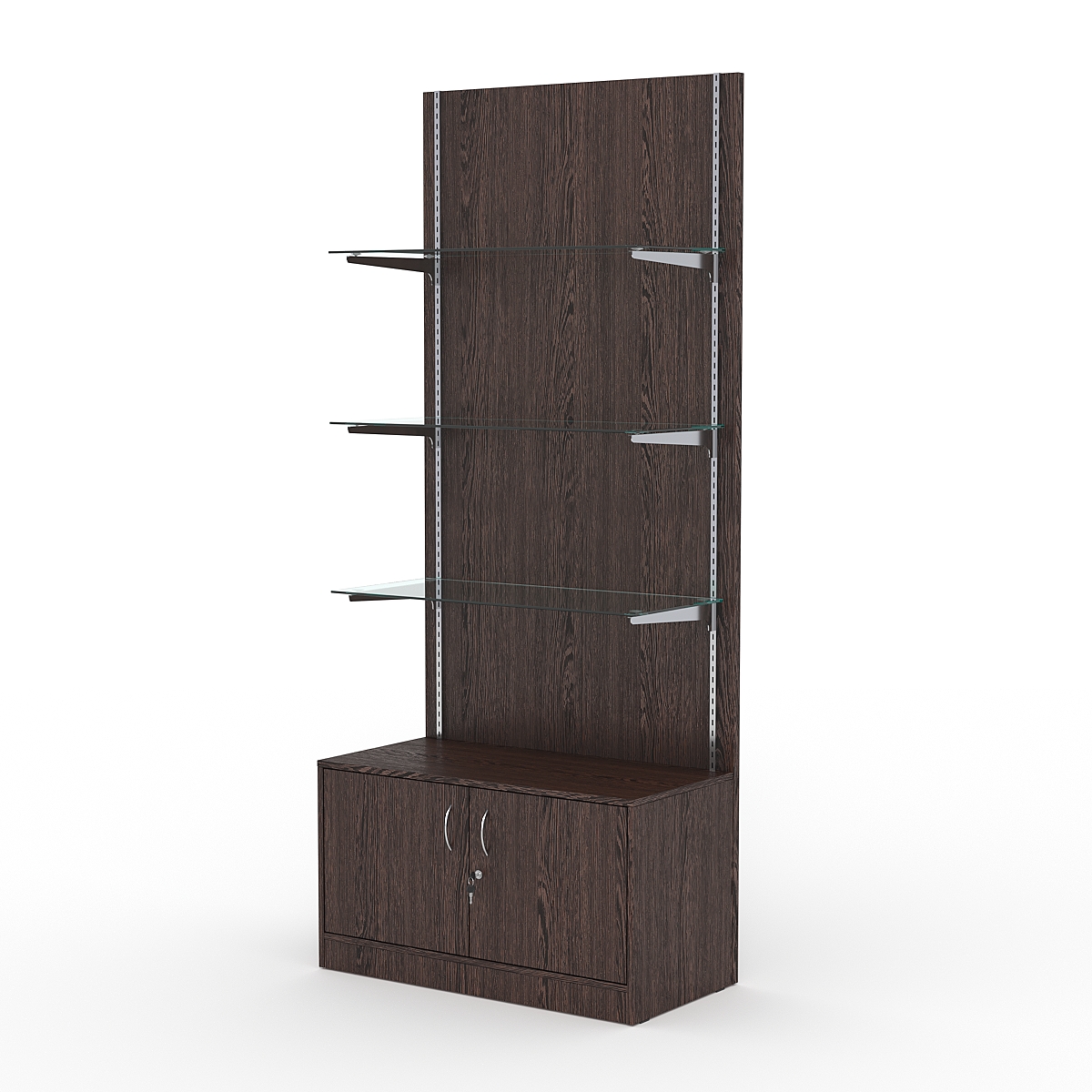 Стеллаж АСТЕРИЯ №1, задняя стенка ДСП, Дуб Венге