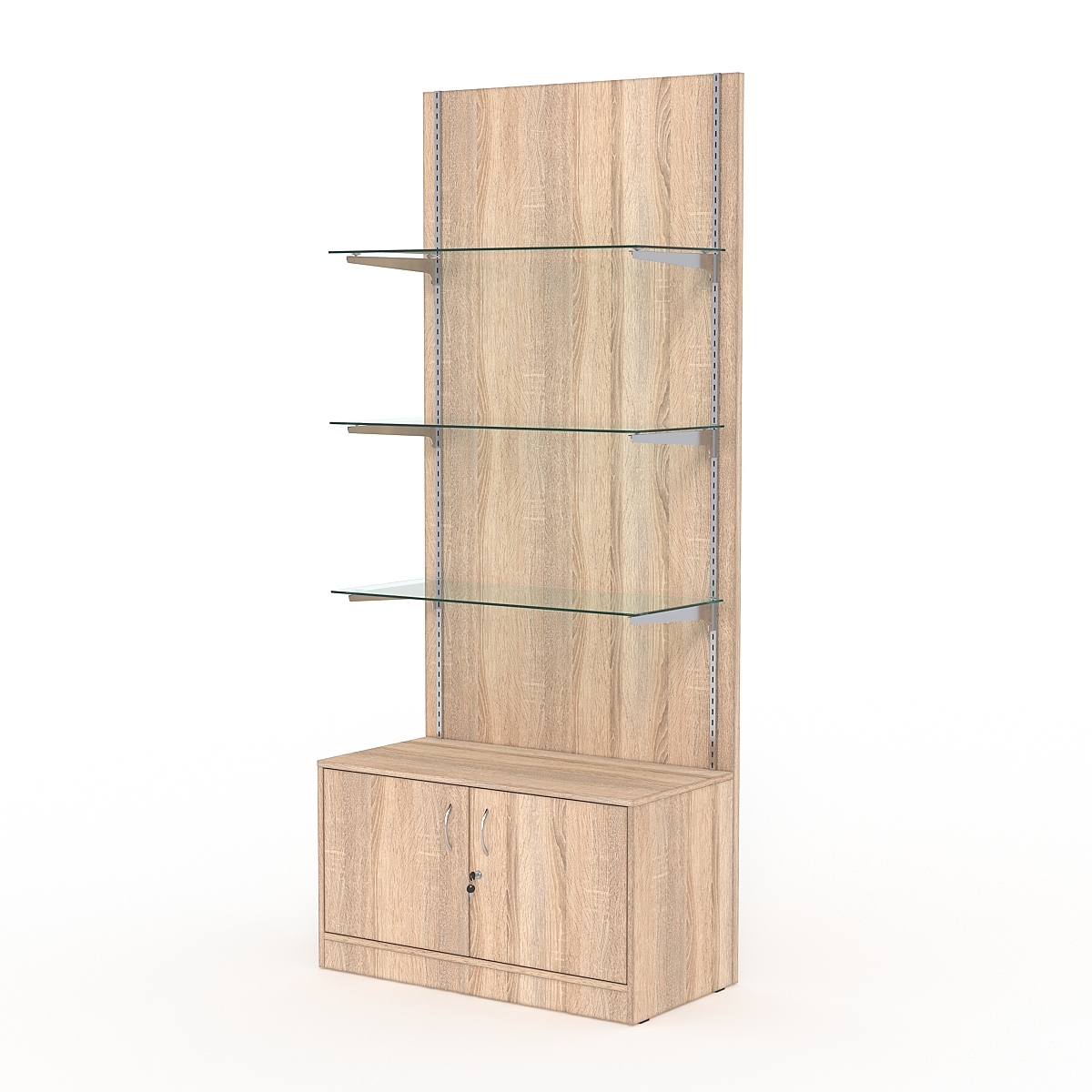 Стеллаж АСТЕРИЯ №1, задняя стенка ДСП, Дуб Сонома