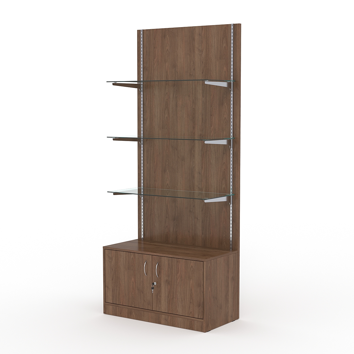 Стеллаж АСТЕРИЯ №1, задняя стенка ДСП, Орех