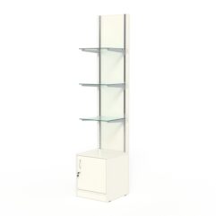 Стеллаж АСТЕРИЯ №2, задняя стенка ДСП, Белый