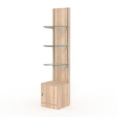 Стеллаж АСТЕРИЯ №2, задняя стенка ДСП, Дуб Сонома