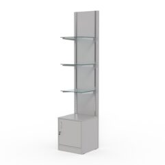 Стеллаж АСТЕРИЯ №2, задняя стенка ДСП, Серый