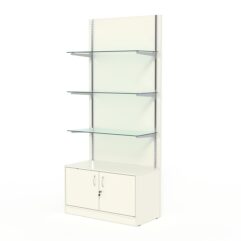 Стеллаж АСТЕРИЯ №5, задняя стенка ДСП, Белый