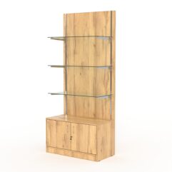 Стеллаж АСТЕРИЯ №5, задняя стенка ДСП, Дуб Золотистый