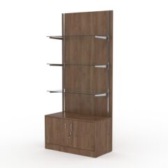 Стеллаж АСТЕРИЯ №5, задняя стенка ДСП, Орех