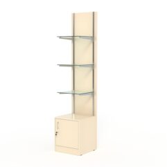 Стеллаж АСТЕРИЯ №6, задняя стенка ДСП, Крем Вайс