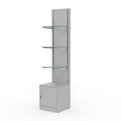 Стеллаж АСТЕРИЯ №6, задняя стенка ДСП, Серый