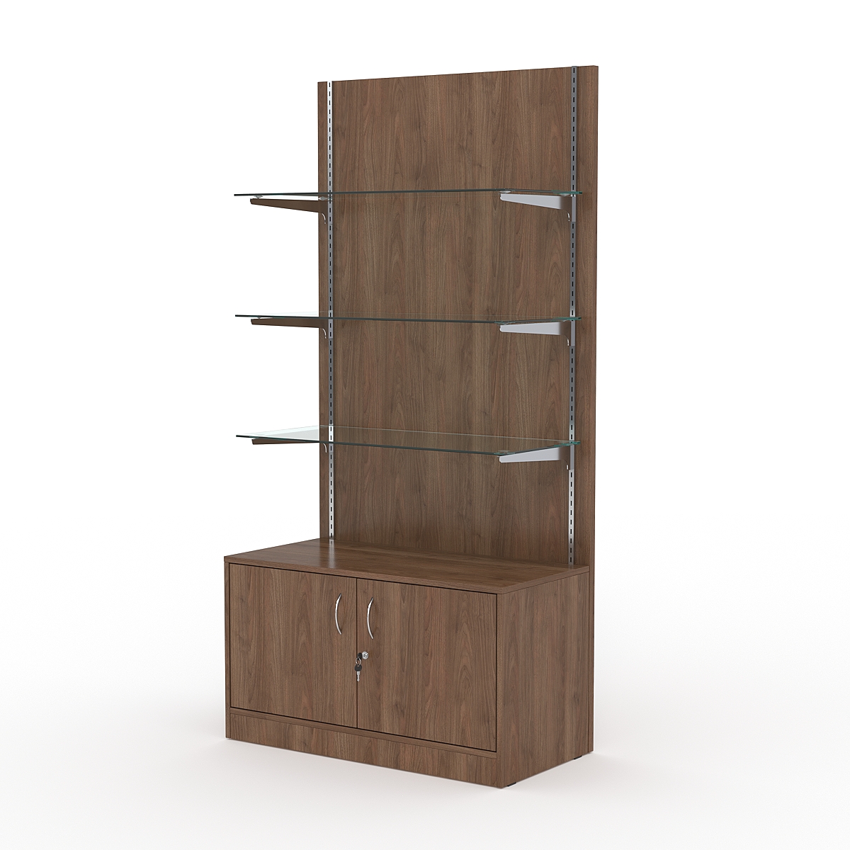 Стеллаж АСТЕРИЯ №9, задняя стенка ДСП, Орех