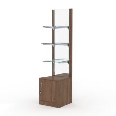 Стеллаж АСТЕРИЯ №12, задняя стенка Зеркало, Орех