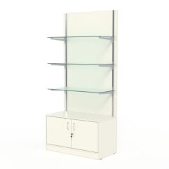 Стеллаж АСТЕРИЯ №13, задняя стенка ДСП, Белый