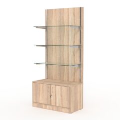 Стеллаж АСТЕРИЯ №13, задняя стенка ДСП, Дуб Сонома