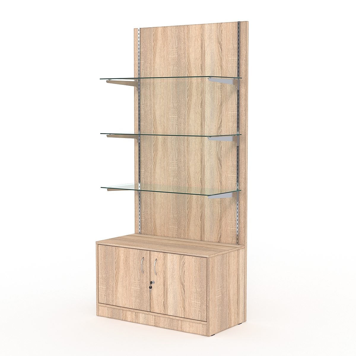 Стеллаж АСТЕРИЯ №13, задняя стенка ДСП, Дуб Сонома