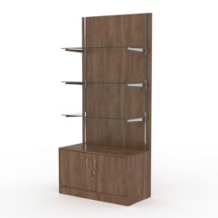 Стеллаж АСТЕРИЯ №13, задняя стенка ДСП, Орех