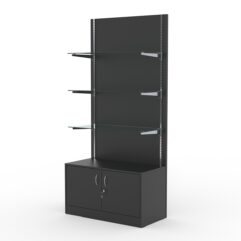 Стеллаж АСТЕРИЯ №13, задняя стенка ДСП, Черный