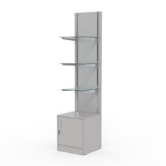 Стеллаж АСТЕРИЯ №14, задняя стенка ДСП, Серый