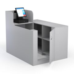 Кассовый стол ЛЕНТА №1 правый, Серый