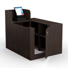 Кассовый стол ЛЕНТА №1 правый, Дуб Венге