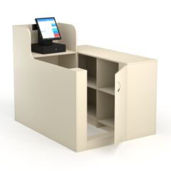 Кассовый стол ЛЕНТА №1 правый, Крем Вайс