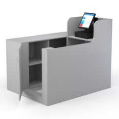 Кассовый стол ЛЕНТА №1 левый, Серый