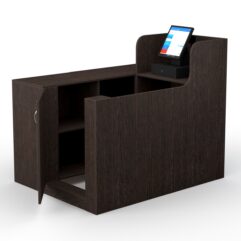 Кассовый стол ЛЕНТА №1 левый, Дуб Венге