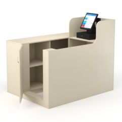 Кассовый стол ЛЕНТА №1 левый, Крем Вайс