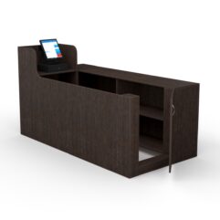 Кассовый стол ЛЕНТА №2 правый, Дуб Венге