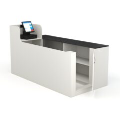 Кассовый стол ЛЕНТА №2 правый, Белый и Черный