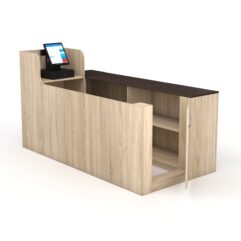 Кассовый стол ЛЕНТА №2 правый, Дуб Сонома + Дуб Венге