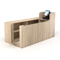 Кассовый стол ЛЕНТА №2 левый, Дуб Сонома